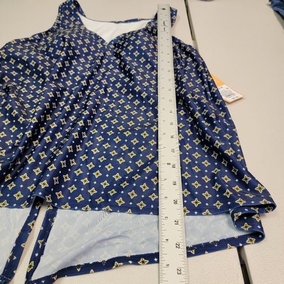 Kona Sol Tankini Top Blue With White And Gold Accents Size S (4-6) - Picture 6 of 8